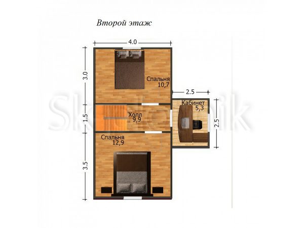 Проект Каркасный дом с санузлом ДК-28. Картинка №4