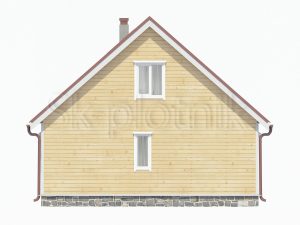 Каркасный дом с балконом ДК-33, свайный фундамент. Миниатюра №5