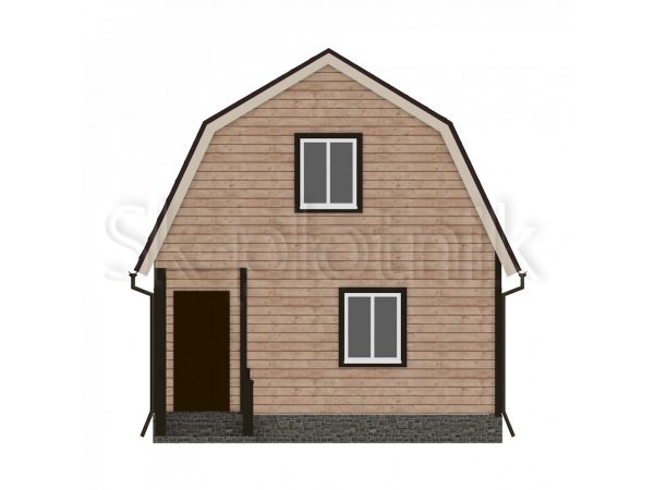 Дом из бруса 6х6 с мансардой и террасой Д-12. Картинка №4