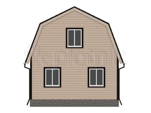 Проект каркасного дома 6х8 с террасой и балконом ДК-2. Картинка №7