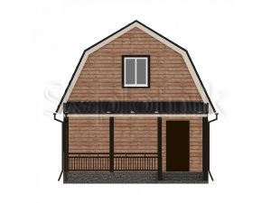 Каркасный дом 6х6 с ломаной крышей ДК-7. Миниатюра №5