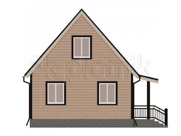 Дачный дом из бруса 4х6 с мансардой Д-5. Картинка №4