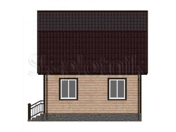 Дом из бруса 6х6 с мансардой и террасой Д-12. Картинка №7