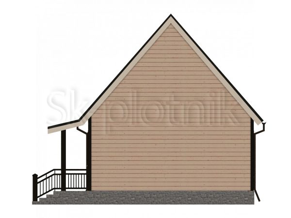 Дачный дом из бруса 4х6 с мансардой Д-5. Картинка №6