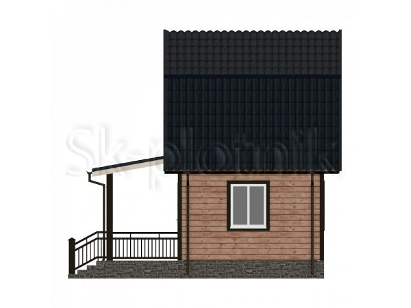Каркасный дом 6х6 с ломаной крышей ДК-7. Картинка №6