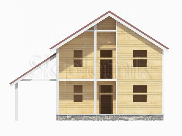 Дом из бруса с балконом ДС-56. Картинка №4