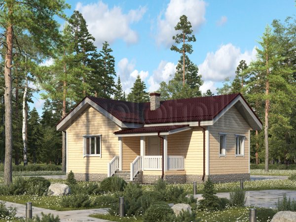 Проект финский каркасный дом 7х10 ДК-87. Картинка №1