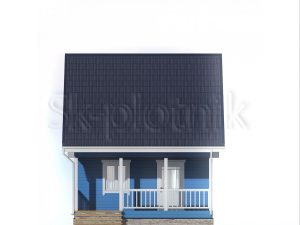 Проект каркасного дома 6х6 с двускатной крышей ДК-105. Миниатюра №8
