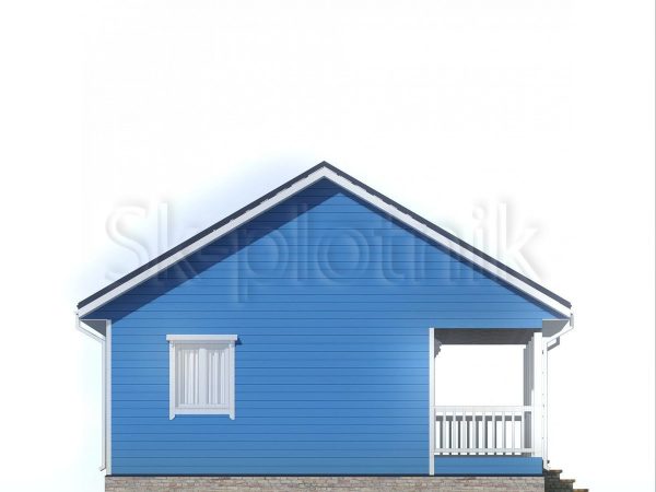 Проект каркасный дом 8х8 в финском стиле 1 этаж ДК-108. Картинка №4