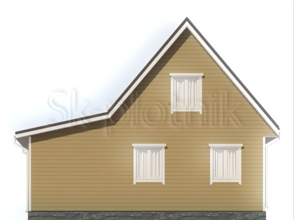 Проект каркасного дачного типового дома с утеплителем ДК-130. Картинка №7