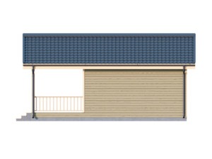 Проект одноэтажного финского каркасного дома 6х9 с террасой ДК-143. Миниатюра №5