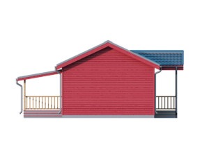 Проект одноэтажного финского каркасного дома 6х9 с террасой ДК-142. Миниатюра №5
