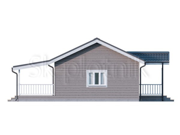 Проект финского каркасного дома 7х11 с террасой, 1 этаж ДК-145. Картинка №5