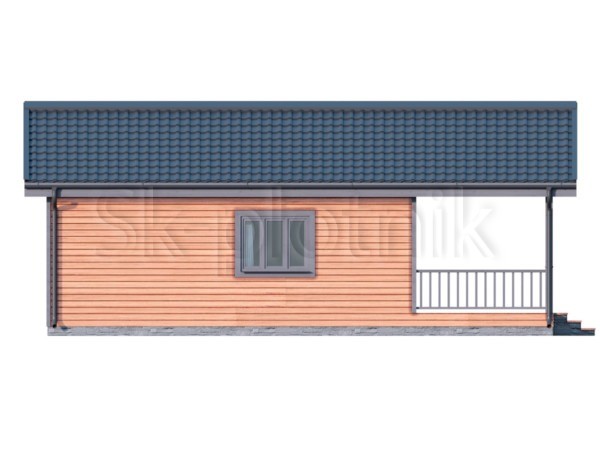 Проект одноэтажного финского каркасного дом 6х11 с террасой ДК-144. Картинка №6