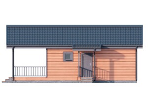 Проект одноэтажного финского каркасного дом 6х11 с террасой ДК-144. Миниатюра №4