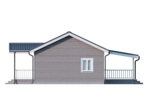 Проект финского каркасного дома 7х11 с террасой, 1 этаж ДК-145. Миниатюра №7